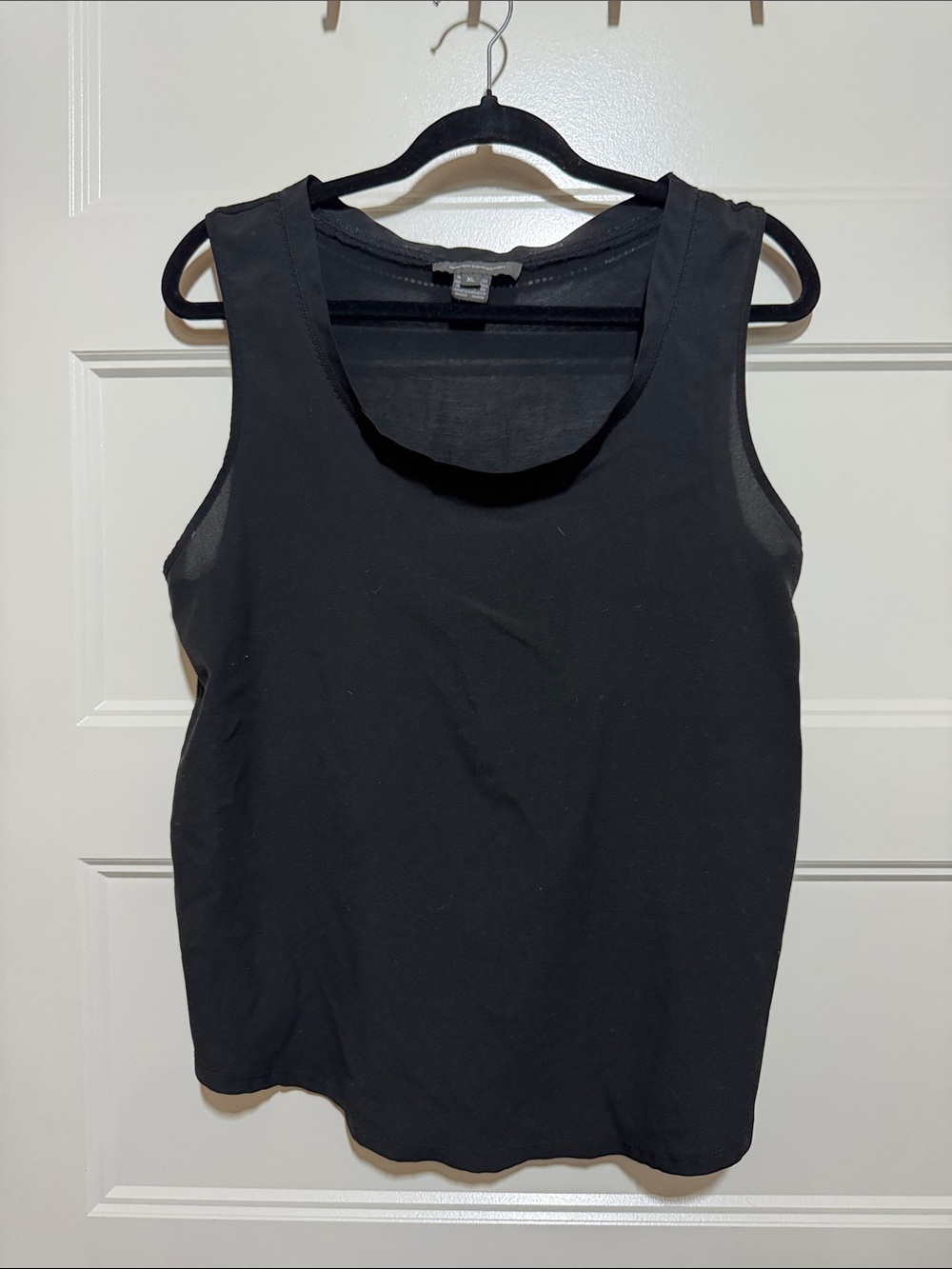 French Connection Black Scoop Neck Tank Top